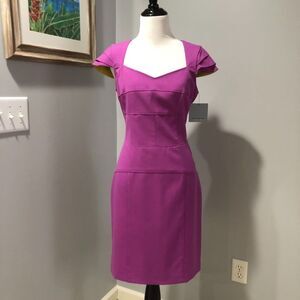 NWT Marc New York Andrew Marc Short Sleeve Knee-Length Pink Sheath Dress Size 8